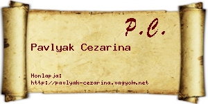 Pavlyak Cezarina névjegykártya